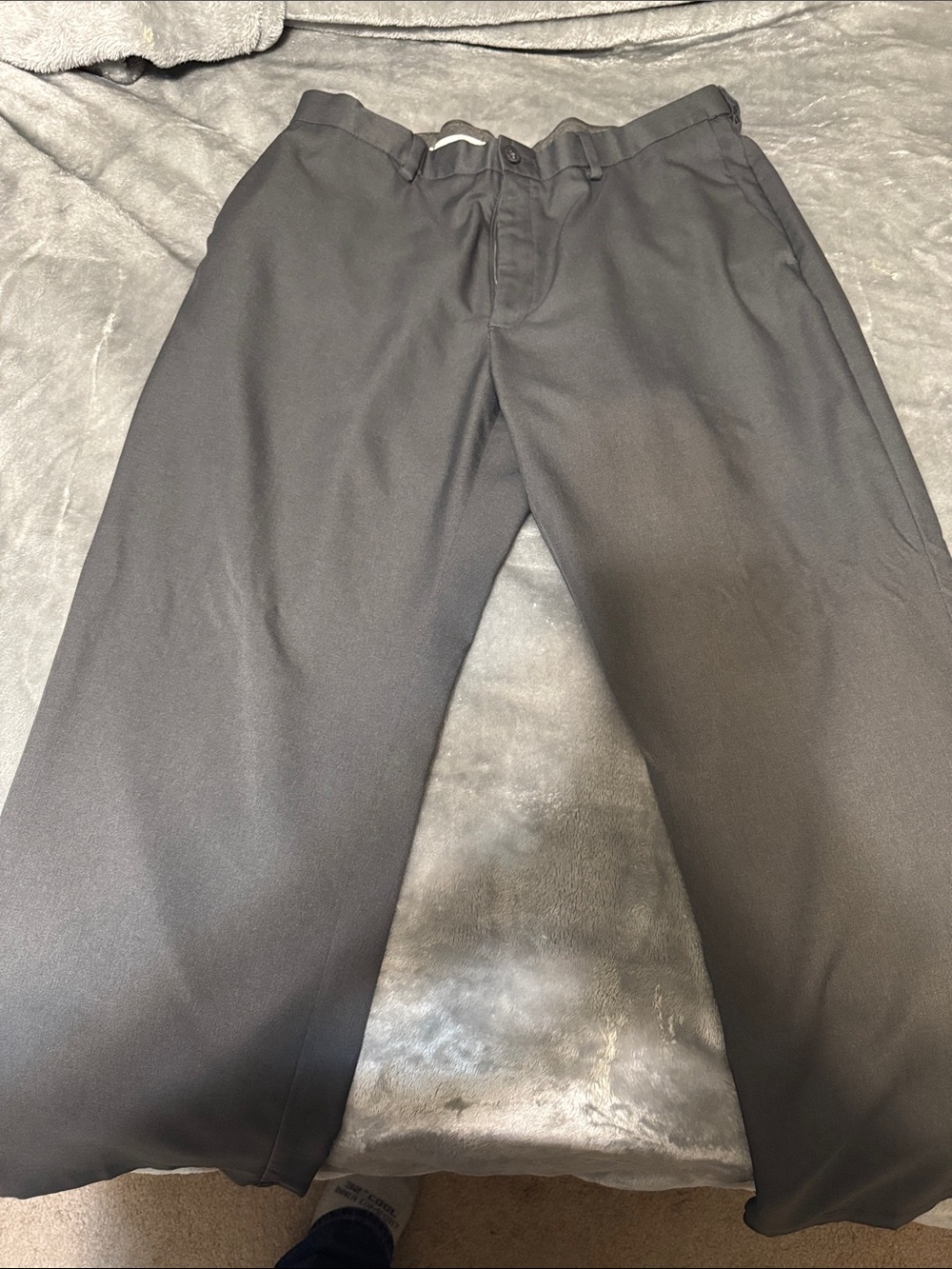 Classic Men's grey Dress Pants 38X30 Haggar cool 18 pro classic fit